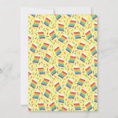 レインボーケーキのスライスカスタムパーティー 招待状 (裏面)