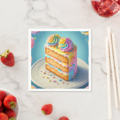 「レインボーケーキスライス」 スタンダードカクテルナプキン (インサイチュ)