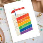 レインボーケーキハッピーバースデーウィッシュ作る カード<br><div class="desc">何もパーティーを言わない虹のお誕生日ケーキ。この誕生日カードは自分のメッセージでカスタマイズできる。</div>