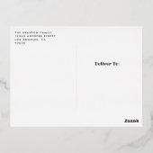 レインボーケーキハッピーバースデー金ゴールド 箔シーズンポストカード (裏面)