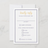 レインボーケーキフード選択RSVPカード 出欠カード (正面)