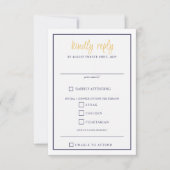 レインボーケーキフード選択RSVPカード 出欠カード (正面)