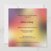 レインボーケーキベビーシャワー 招待状 (裏面)