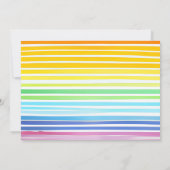 レインボーケーキ子供の誕生日パーティー 招待状 (裏面)