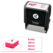 レインボーケーキ漫画イラストレーション セルフインキングスタンプ (インサイチュ)