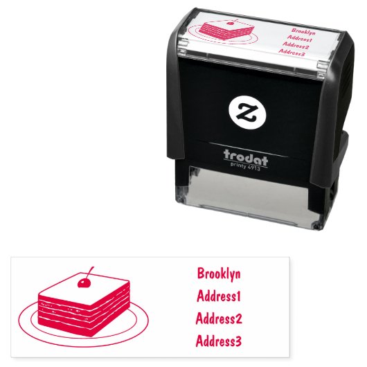 レインボーケーキ漫画イラストレーション セルフインキングスタンプ (インサイチュ)