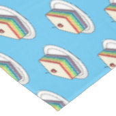 レインボーケーキ漫画イラストレーション テーブルクロス (アングル)