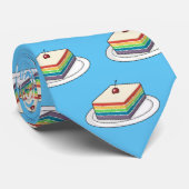 レインボーケーキ漫画イラストレーション ネクタイ (ロール)