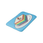 レインボーケーキ漫画イラストレーション バスマット (アングル)