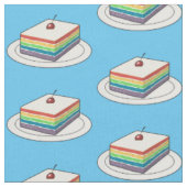 レインボーケーキ漫画イラストレーション ファブリック (クローズアップ)