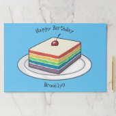 レインボーケーキ漫画イラストレーション ペーパーパッド (インサイチュ)