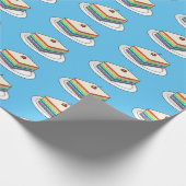 レインボーケーキ漫画イラストレーション ラッピングペーパー (角)