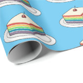 レインボーケーキ漫画イラストレーション ラッピングペーパー (ロールコーナー)