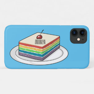 レインボーケーキ漫画イラストレーション iPhone 11 ケース