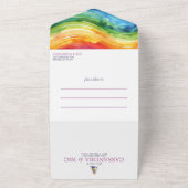 レインボーケーキ結婚式招待状 オールインワン招待状 (外側)