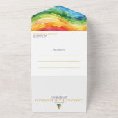 レインボーケーキ結婚式招待状 オールインワン招待状 (外側)