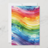 レインボーケーキ結婚式招待状 招待状 (裏面)