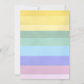 レインボーケーキ&スターズファースト誕生日パーティー 招待状 (裏面)