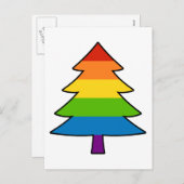 レインボーゲイクリスマスツリー シーズンポストカード (正面/裏面)