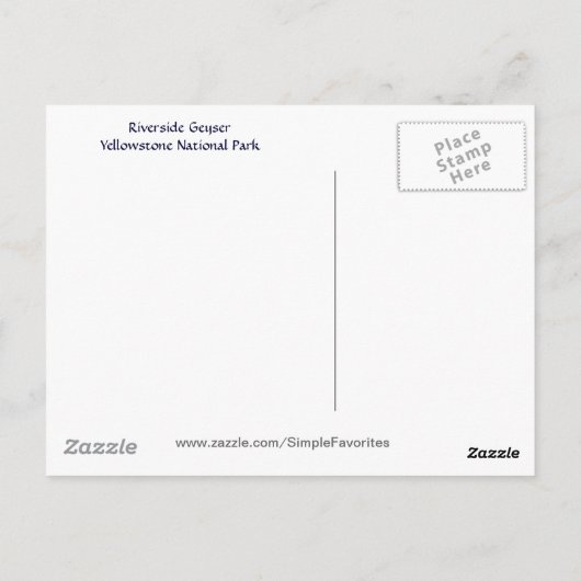 レインボーゲイザーイエローストーンウィフエマーソン引用文 ポストカード (裏面)