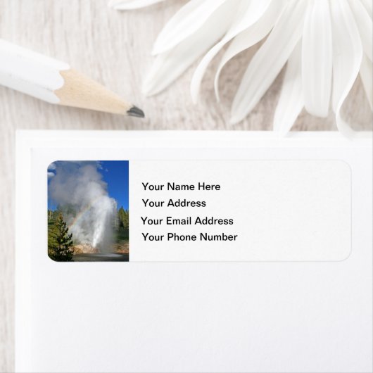 レインボーゲイザーイエローストーンウィフエマーソン引用文 ラベル (インサイチュ)