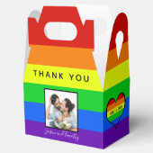 レインボーゲイプライドカップルストライプの写真結婚ズ フェイバーボックス (オープン)