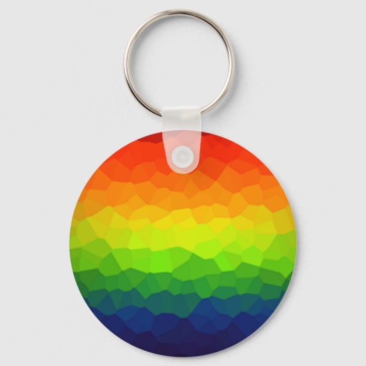 レインボーゲイプライドカラーLBGTシンボル キーホルダー (正面)