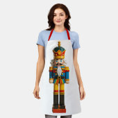 レインボーゲイプライドクリスマスくるみ割り玩具 エプロン (着用した状態)