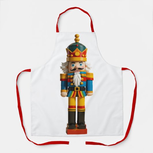 レインボーゲイプライドクリスマスくるみ割り玩具 エプロン (正面)