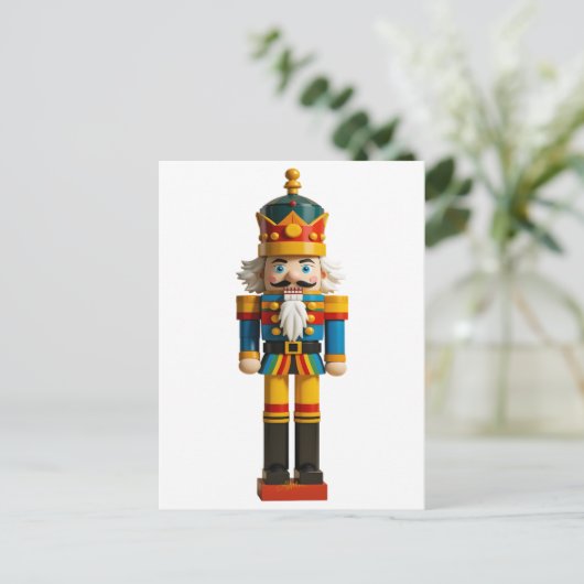 レインボーゲイプライドクリスマスくるみ割り玩具 ポストカード (スタンド正面)