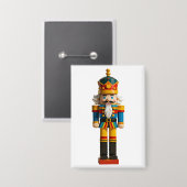 レインボーゲイプライドクリスマスくるみ割り玩具 缶バッジ (正面/裏面)