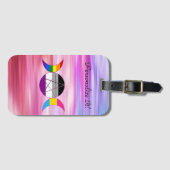 レインボーゲイプライドトリプルムーン女神星形五角形 ラゲッジタグ (正面横)
