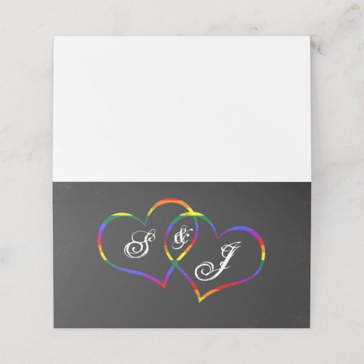 レインボーゲイプライドラブハートソングリクエスト プレイスカード (外部開封)