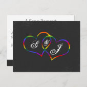 レインボーゲイプライドラブハートソングリクエスト ポストカード (正面/裏面)