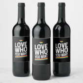 レインボーゲイプライド国旗LGBTQ ワインラベル (ボトル)