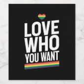 レインボーゲイプライド国旗LGBTQ ワインラベル (シングルラベル)