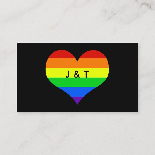 レインボーゲイプライド夫婦フォトウェディングレセプション エンクロージャーカード (裏面)