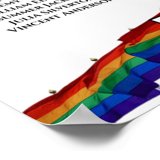 レインボーゲイプライド結婚の座席表9 ポスター (角)