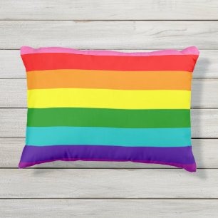 レインボーゲイプライドLGBTオリジナル8ストライプ国旗 アウトドアクッション