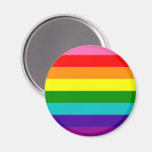 レインボーゲイプライドLGBTオリジナル8ストライプ国旗 マグネット (正面/裏面)