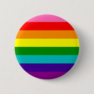 レインボーゲイプライドLGBTオリジナル8ストライプ国旗 缶バッジ