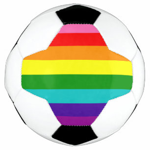 レインボーゲイプライドLGBTオリジナル8ストライプ旗 サッカーボール