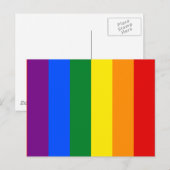 レインボーゲイレズビアントランス同性愛者LGBTQプライドフラグ ポストカード (正面/裏面)