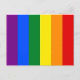 レインボーゲイレズビアントランス同性愛者LGBTQプライドフラグ ポストカード