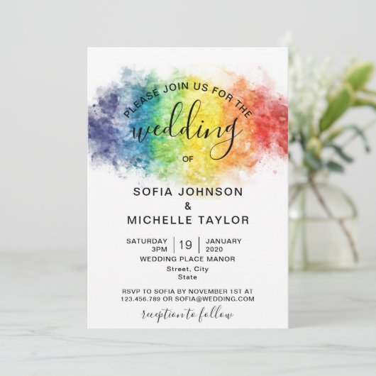 レインボーゲイレズビアンプライドミセス&ミセス 招待状 (スタンド正面)