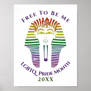 レインボーゲイLGBTQプライド月が私になる無料 ポスター