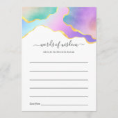 レインボーゲート石赤ちゃんシャワーゲームアドバイスカード アドバイスカード (正面)