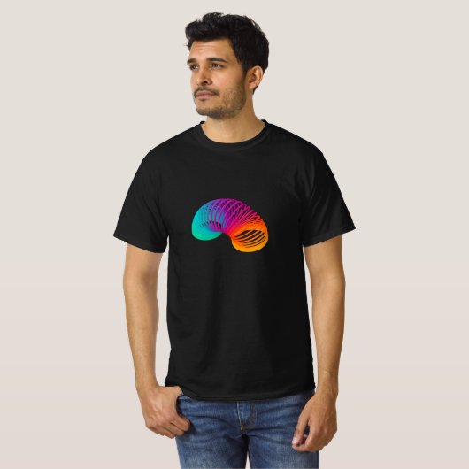 レインボーコイルバネ玩具 Tシャツ (正面フル)