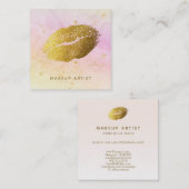 *~*レインボーコズミック金ゴールドスターズパステルグラデーション スクエア名刺 (正面/裏面)