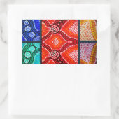 レインボーコロロボリーパネル 長方形シール (バッグ)